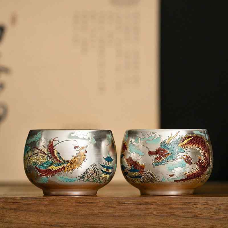 茶器 中国風 銀彩 ありの実 湯呑み 御前上等感 差しあげる品 差し上げ物仕掛ける 一緒になる祝賀会 夫婦関係 両親 馴染み 不死化日