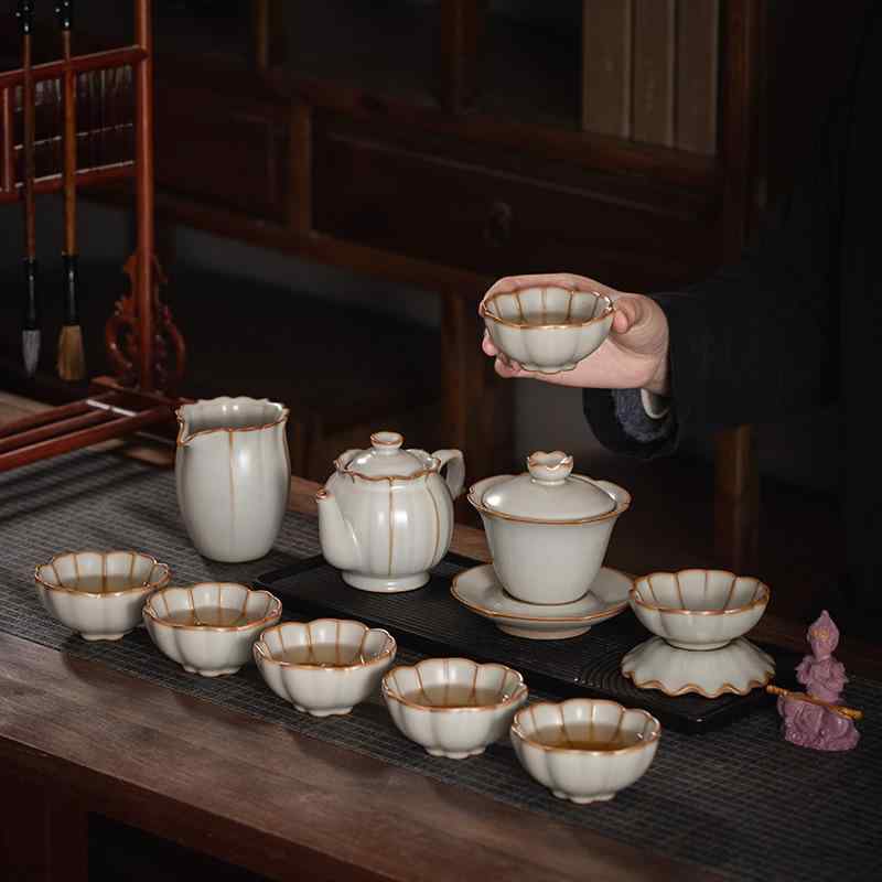 ティーセット 景徳鎮 汝窯 青磁 功夫茶器 身寄り用 事務室用 お客さん用 呉れて遣る品 瀬戸もの 中国風 急須 湯呑み 御前上等感 商行為差し上げ物