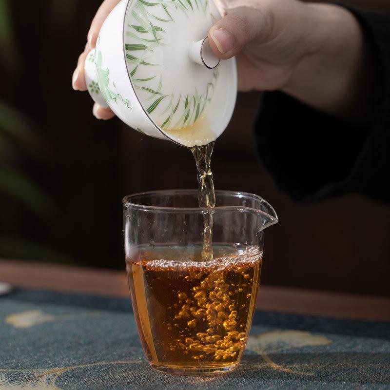 茶器仕掛ける 景徳鎮 高熱焼成 瀬戸もの 蓋碗 茶道具 御前上等感 墨付き 国潮風 中華今めかしい 新中式 6人用 見舞い客用 普段使い走り 今めかしい 和氏の璧