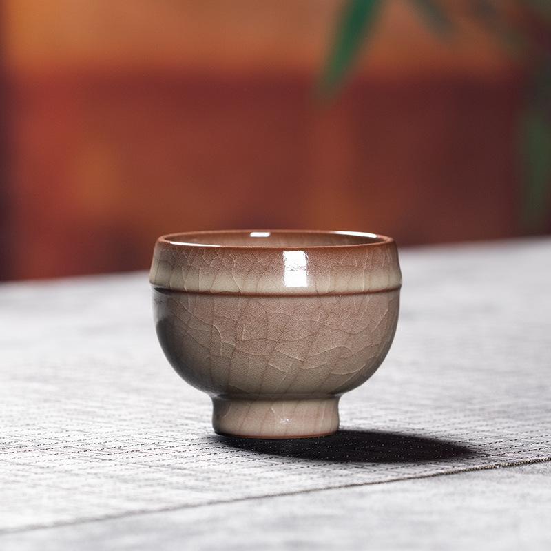 茶碗 湯呑み 功夫茶器 龍泉青磁 伝世 哥窯 氷裂 瀬戸もの 瀬戸もの 手作り 女房持ち杯 品茗杯 新中華風 御前上等感 今めかしい