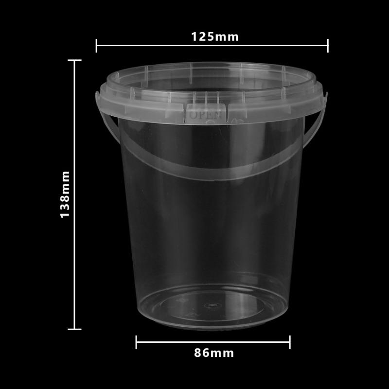 カップ 人気 1000ml フルーツティー ミルクティー スムージー ジュース ドリンク 業務用 テイクアウト PP ポリプロピレン 厚手 丈夫 桶型 円形 平底 容器|プライムズ商店
