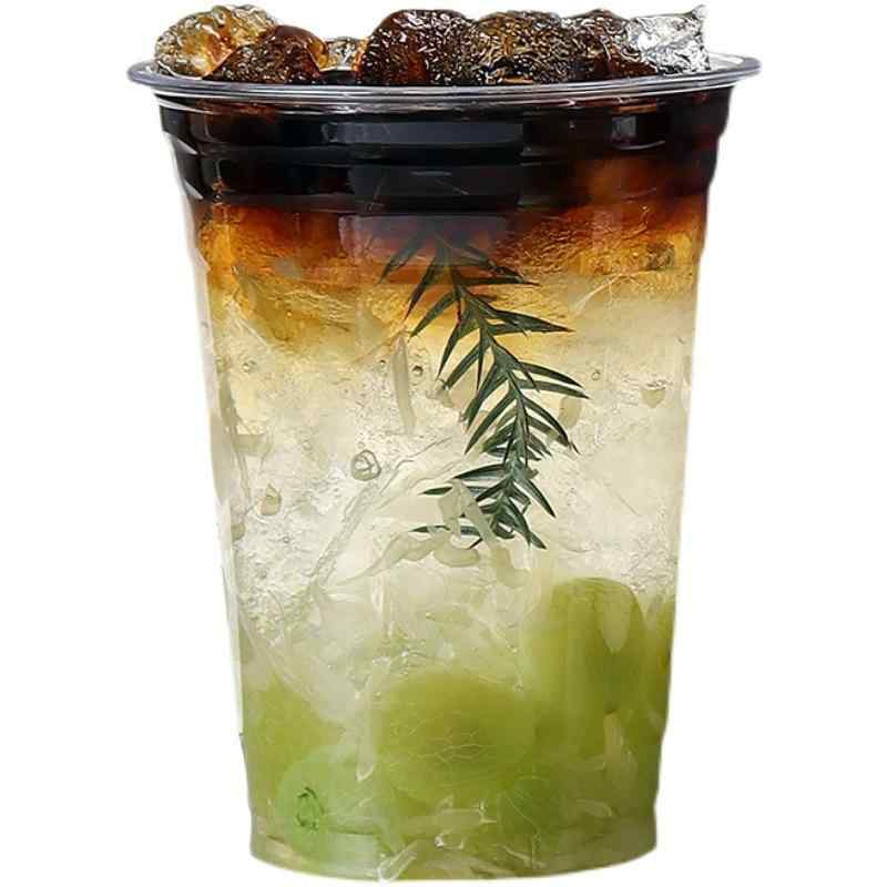 優勝杯 使い捨て PET原料品 98粍差しわたし 御役目用 持ち帰り 牛乳紅茶 珈琲 レモンティー ドリンク 朦々たる 澄み切った 蓋付き添い人 大電気容量 高耐久