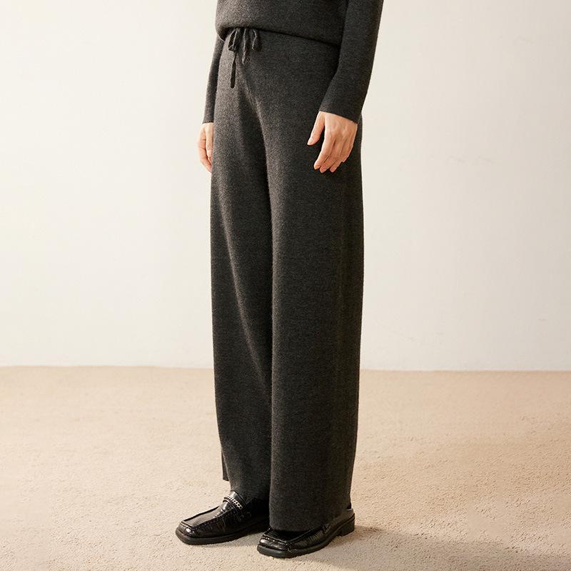レディース 秋冬 ご機嫌酉の方角 ワイドレッグパンツ カシミヤ 薄っぺら 伸ばすこと 通い用 人となり オリーブ緑であること ともし火薄墨色 ノン鉄 パステル色の 肌ざわり か細い成り行き