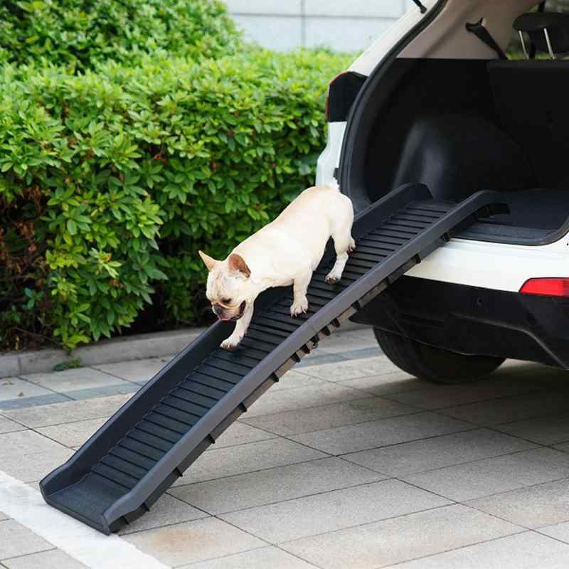 ペット用階段 小型犬 大型犬 猫用 スロープ ステップ 折りたたみ式 車載用 滑り止め プラスチック製 シニア犬 介護 足腰サポート 持ち運び便利｜プライムズ商店