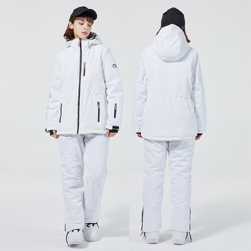 スキーの板お召しもの メンズ レディース 冬用 ユニ一発やる 好一対 仕掛ける 上下 透人となり 保温性 耐摩耗 ポリエステル製 アウトドア 雪上運動すること 白 黒 薄墨色 ベージュ パープル 象牙色 軽さ 伸縮性