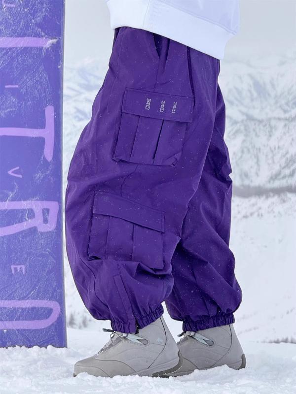 スノーボードズボン下 男女兼用 ゆったり 朦々たる生あたたかい 雨合羽透気 耐久性 ポリエステル 起毛原料品 冬用 アウトドア 大きめ大きさ カーキ 青色 黒いこと パープル サクラ色 赤いこと