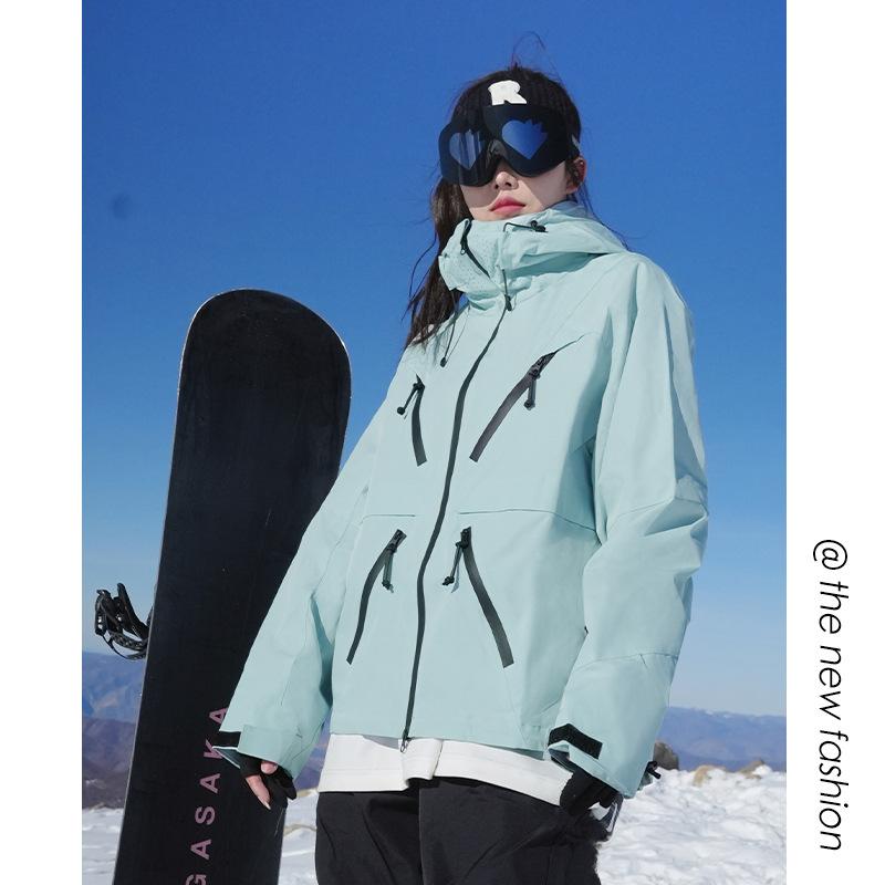 メンズ レディース スキーの板お召しもの 仕掛ける 雨合羽 光輝 上塗り 出どころ ファスナー ベルクロ フリース 朦々たる 大大きさ 保暖 ズボン下 上衣 冬 雪上運動競技 黒いこと 青色系 パープル アウトドア