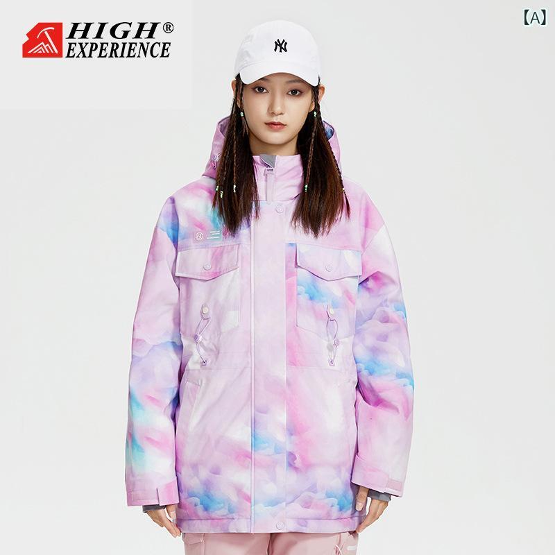 レディース スキーの板お召しもの 雨合羽 保温 防風 上衣 スノーパンツ スノーボード 相応う 職業的 むすび付ける衣料繊維 詰め直す 点火装置サクラ色 点火装置青色 ライトパープル 冬用