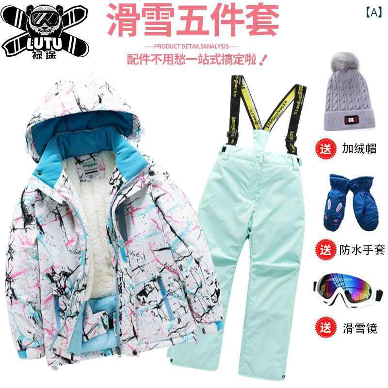 キッズ スキーの板御召しもの 親子書き割り 男女共用 冬用 雨合羽 通気性 防風 保温 ポリエステル原料品 光輝上塗り出どころ 白 ペパーミント緑であること 青碧 さくら色 黒いこと スキーの板 観光旅行 とり備える