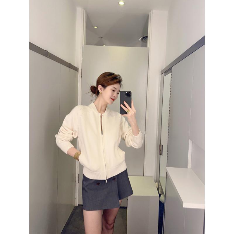 レディース ジレー 市乳白いこと 分かりやすい 透け 編み物 長袖 ファスナー 否色つや 遊撃手丈 通い用 羊毛混 綿織物 朦々たる 似つかわしげな延性のある性 春物 人となり表現スタイル
