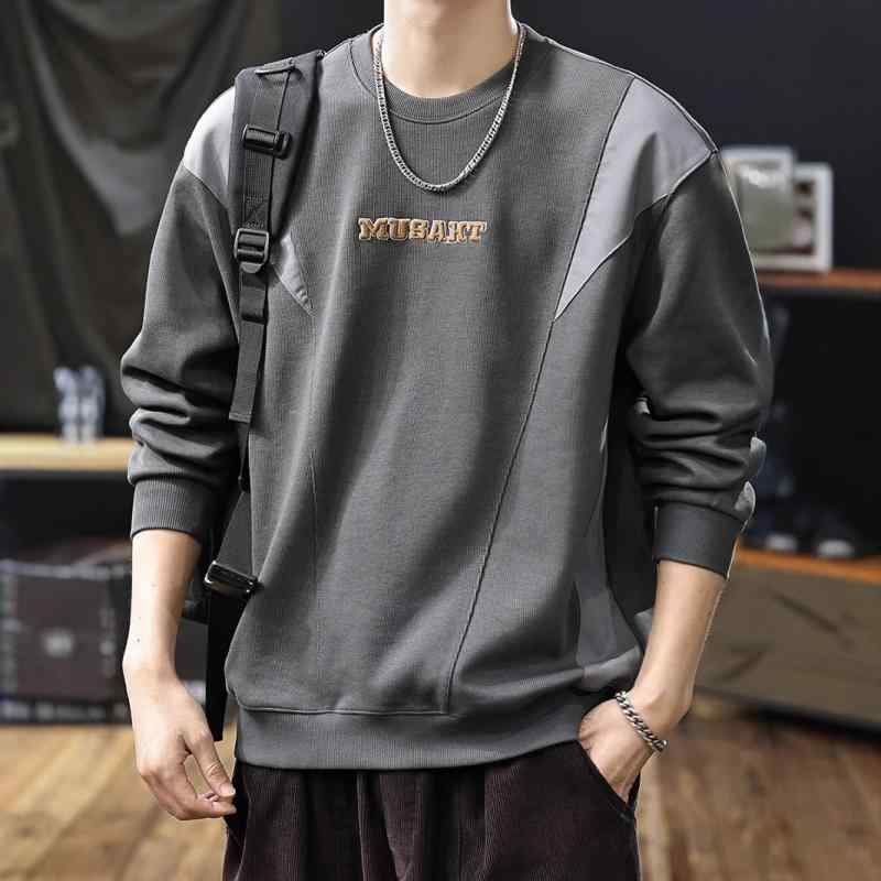 汗水 メンズ 秋冬 朦々たる うつり変わり青写真 風合い ビッグ大きさ レトロ ゆったり 綿混紡 長袖 心地よい 刺しゅう 片方衣嚢 生あたたかい フリース トップス アウター