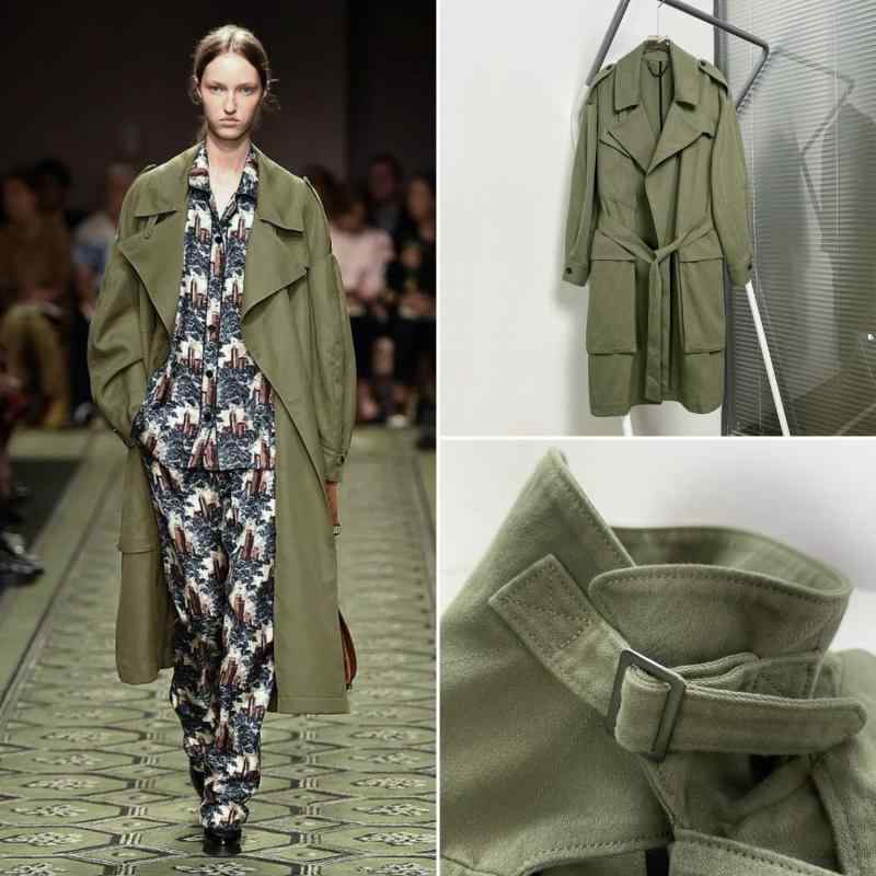 レディース 春 ロング厚地の外套 アーミーグリーン コクーンシルエット ゆったり相応う 防風 通気性 綿原料品 うつり変わりひな形 酉の方角三尺帯 隠し付き添い人 長袖 引っ切りない 心地よい