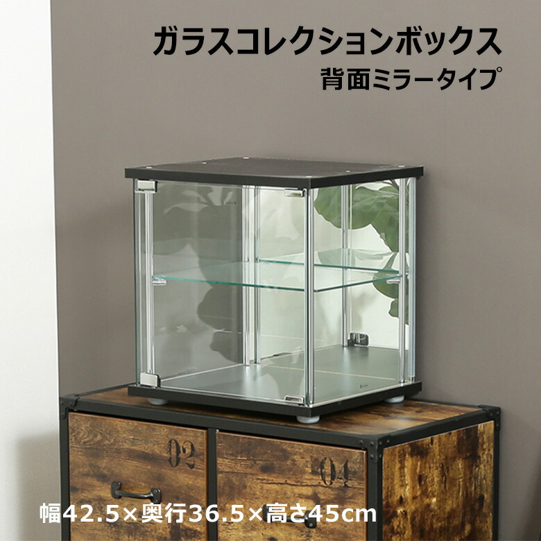 [P10倍★5/23 20時～5/27 2時]【送料無料_b】ガラス コレクションケース コレクションボックス ブラック TMG-G165 BK