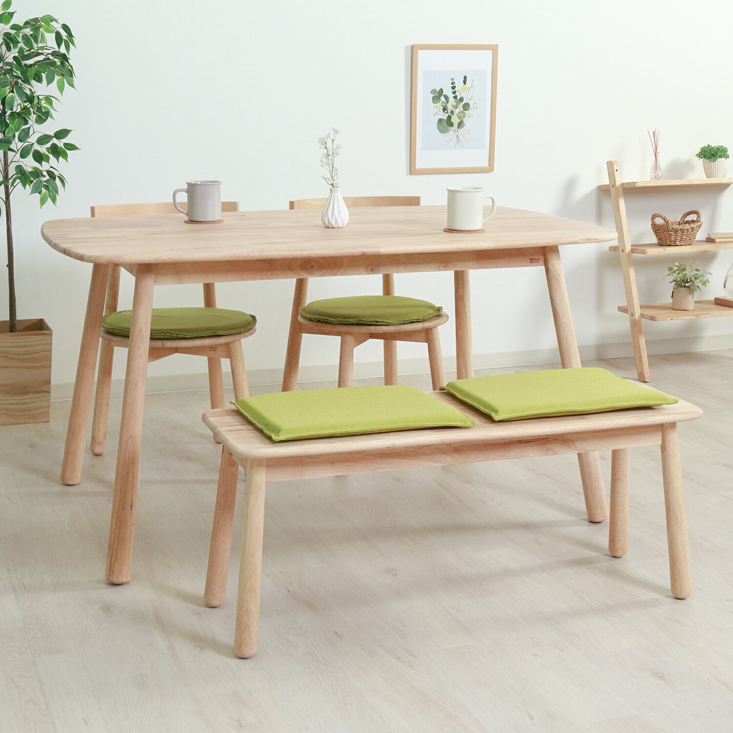 ＼4/14(火)20時から／店内全品Ｐ10倍【送料無料_b】ダイニングベンチ 単品 100cm 天然木 ラバーウッド ダイニングチェア 長椅子 ベンチ ソファベンチ 背もたれなし Natural Signature ティムバ ナチュラル