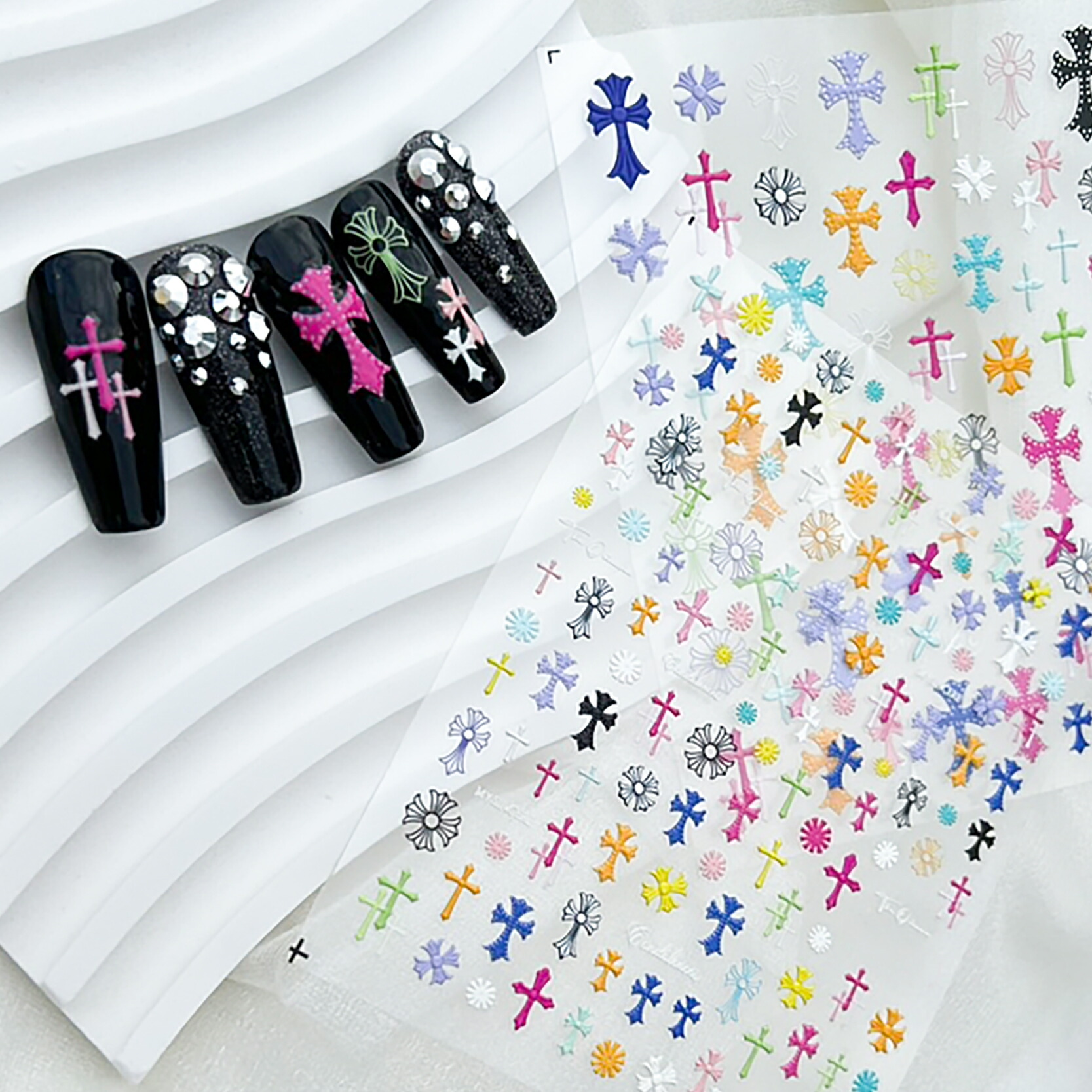 楽天市場】十字架 クロス 地雷系 クロムハーツ風 ネイル クラフト