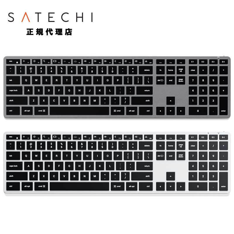 Satechi Slim X3 Bluetooth Backlit Keyboard US Layout フルサイズ キーボード 英語配列 全2色 PST-BTSX3シリーズ サテチ 無線 bluetooth キーボード mac マルチペアリング 有線 アイフォン アイパッド アイマック マックブック 2年保証｜プリンストンダイレクトモール