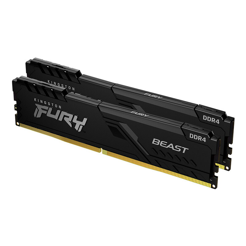 キングストン FURY Beast DDR4シリーズ ブラック 64GB (32GB×2枚組) DDR4-3600 CL18 DIMM (Kit of 2) 288pin ゲーミングメモリ KF436C18BBK2/64 kingston 増設メモリ 国内正規品 キャンセル不可|プリンストンダイレクトモール