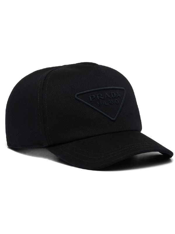 プラダ キャップ PRADA (プラダ) Re-Nylon エナメルメタルロゴ ベースボール