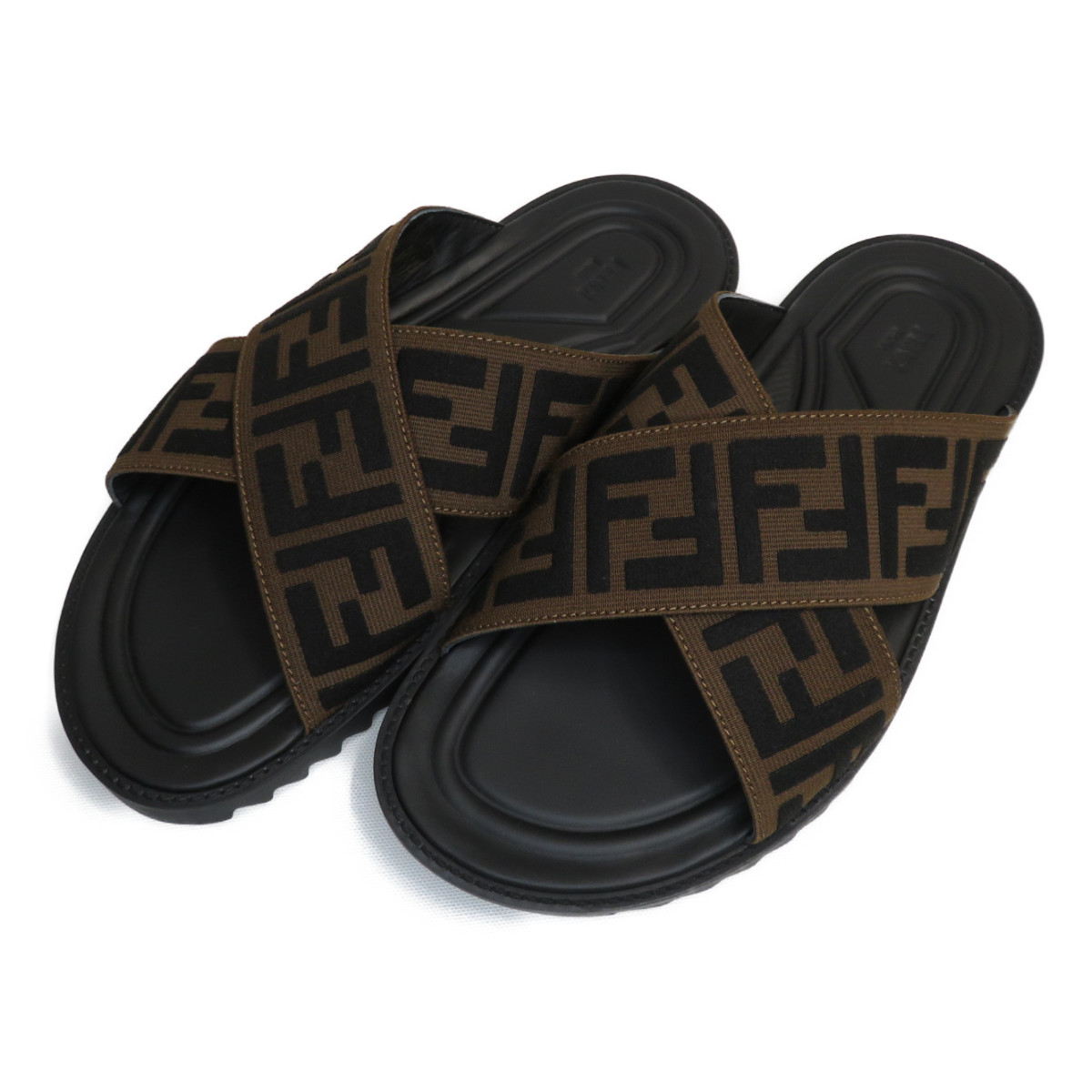 FENDI フェンディ メンズ サンダル 7X1222 A63T F1425 FF SANBAL BROWN