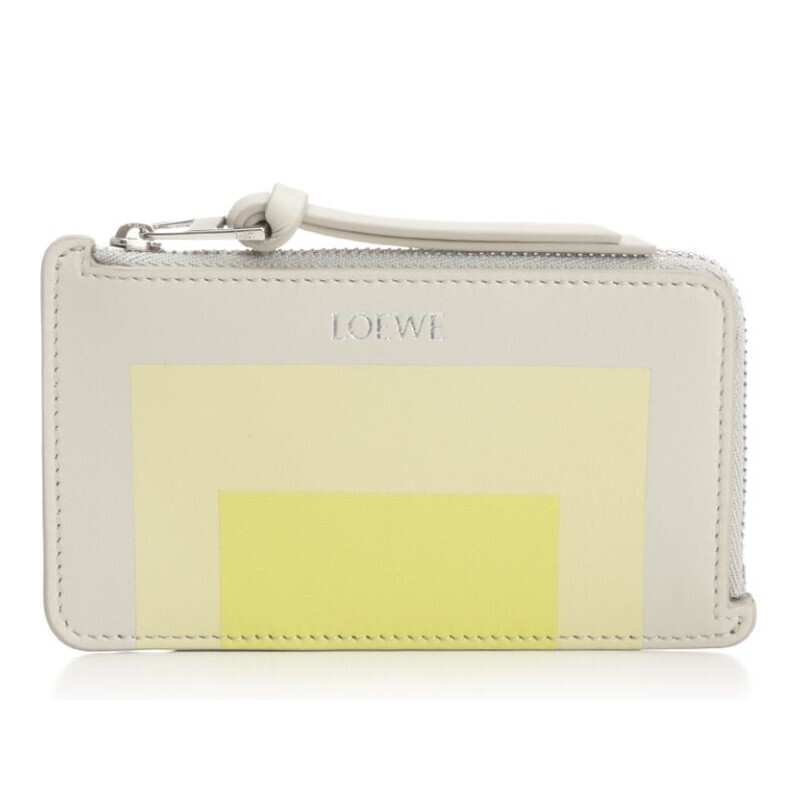 LOEWE COIN CARDHOLDER ZIP C643Z40XAE 0144 PALE GREY/LIGHT CITRINE ロエベ コイン カードケース ファスナー ライトグレー イエロー|プリンク