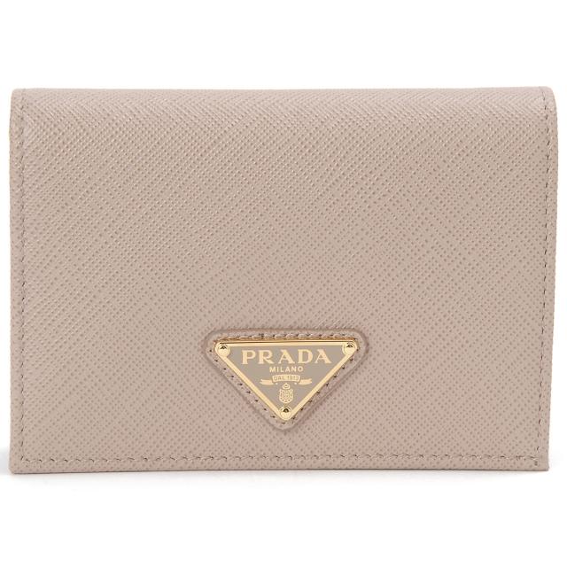 PRADA SMALL SAFFIANO LEATHER WALLET 1MV021 QHH F0236 CIPRIA プラダ コンパクト ウォレット サフィアノレザー チプリア ベージュ|プリンク