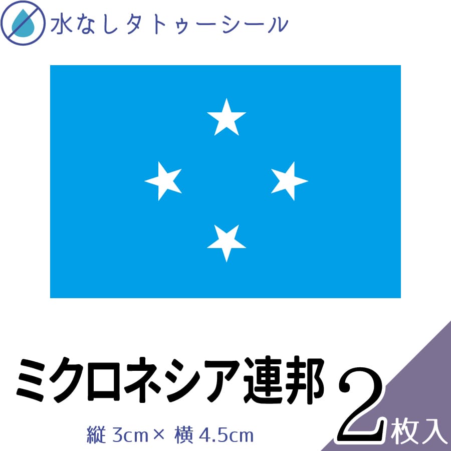 楽天市場 ミクロネシア連邦 水無しで貼れる タトゥーシール シール 応援 フェイスシール フェイスペイント スポーツ サッカー ラグビー テニス サーフィン 柔道 野球 バレー バスケ 水泳 体操 フェス イベント 観戦 野外 パーティー 祭 顔 国旗シール メール便送料無料