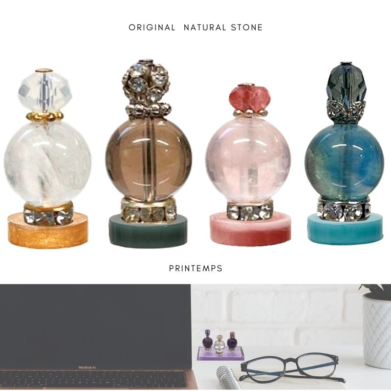 癒しのオルゴナイト❤️ムーンストーン＋ルビーの香水瓶型♡ 癒しのオルゴナイト❤️ムーンストーン＋ルビーの香水瓶型♡ 癒しの