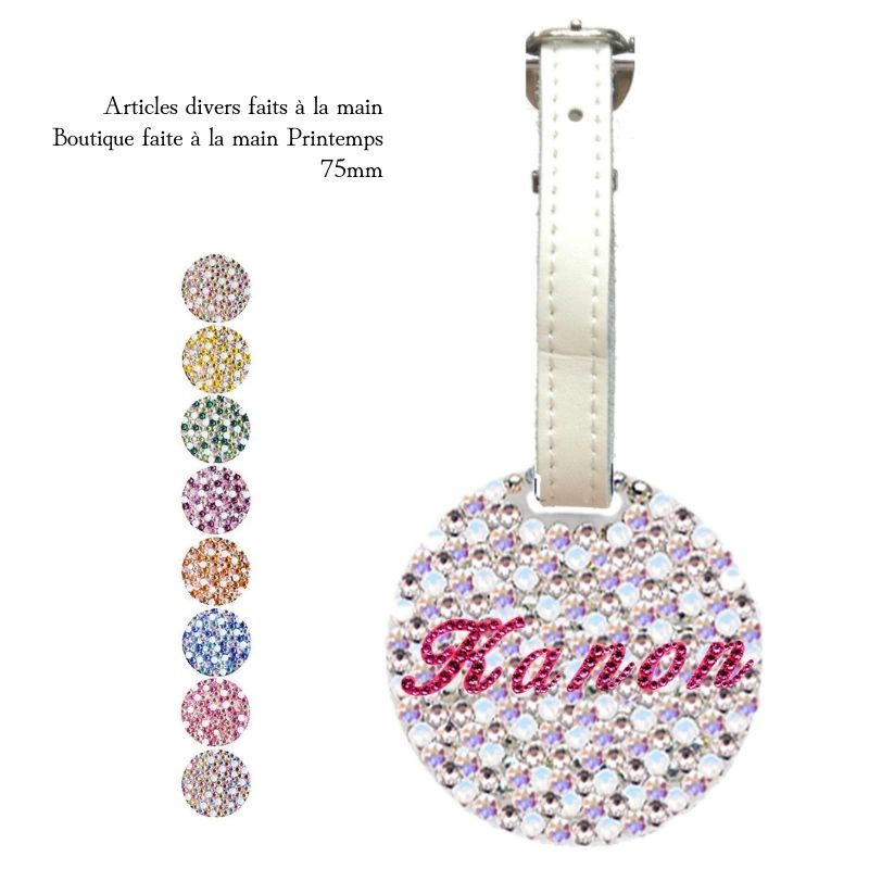 名まえ一皿 75粍 片面 かしら文字 SWAROVSKI   雑ぜ合わせる色つや ゴルフ 御徒面子 名入れ 力くらべ 割り増し金 旅する 旅行バッグ