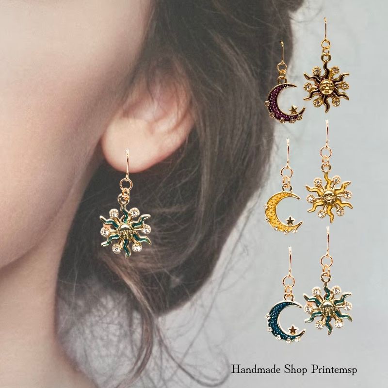 月と太陽のデザインピアス 月と太陽ピアス | KOTOnoNE