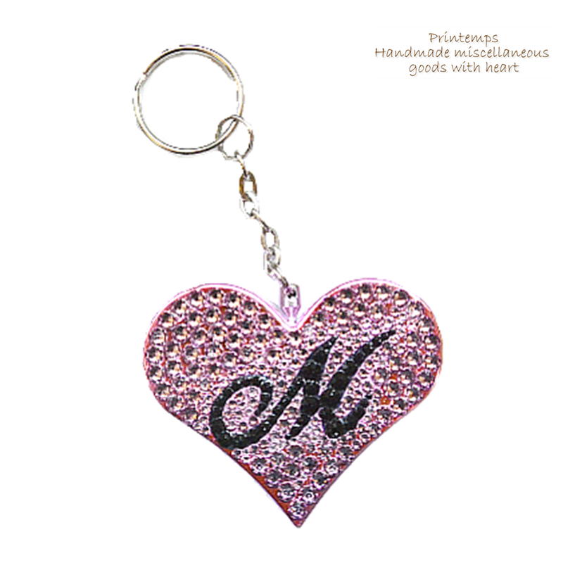 楽天市場 イニシャル入れ Swarovski 防犯ブザー ハート型 フラットタイプ パープル スワロフスキー 防犯アラーム 大人 女性 護身用 入学 就職 祝い Handmadeshopprintemps