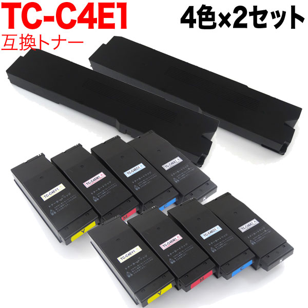 【マラソン中当店ポイント10倍 】 沖電気用 TC-C4EK1 互換トナー ※廃トナーボックス2個付属 4色&times;2セット C650dnw｜ビッツ＆ボブ