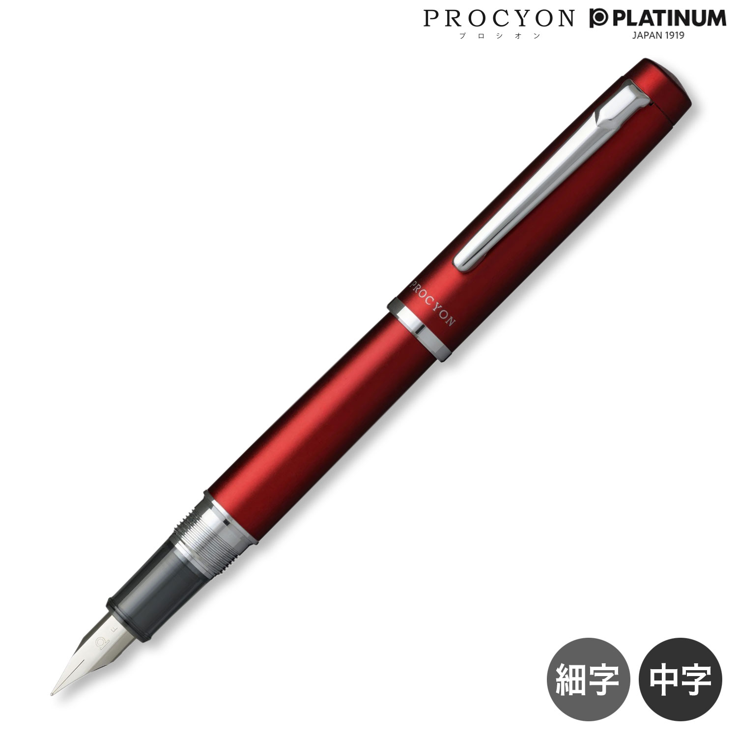 PLATINUM プラチナ万年筆 PROCYON プロシオン万年筆 カーマインレッド PNS-5000 1 全2種から選択