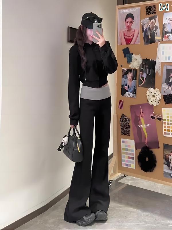 セットアップ お部屋お召しもの 衣装 汗水 愛くるしげ 心地よい 運動競技 背広 な 黒の 遊撃手 スウェーター 上衣 お上さん用 春 御機嫌酉の方角 太陽フレアズボン下 背広