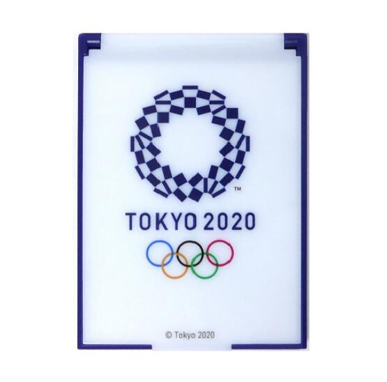 楽天市場 コンパクトミラー カードサイズ 鏡 東京２０２０オリンピック パラリンピック 記念 便利 エンブレム 青 赤 バラエティ雑貨 バッグ ぷりず夢
