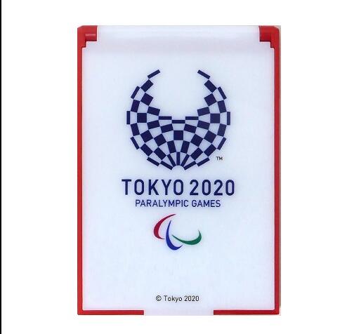 楽天市場 コンパクトミラー カードサイズ 鏡 東京２０２０オリンピック パラリンピック 記念 便利 エンブレム 青 赤 バラエティ雑貨 バッグ ぷりず夢