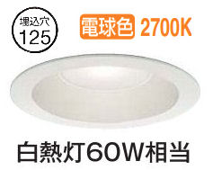 楽天市場】大光電機 屋内・屋外兼用ベースダウンライト DDL5691YW 電球
