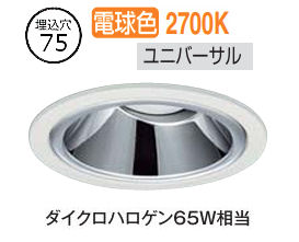 大光電機 屋内･屋外兼用グレアレスユニバーサルダウンライト DDL6240YWG COBﾀｲﾌﾟ 調光 Φ75 電球色 ﾀﾞｲｸﾛ65W相当 工事必要