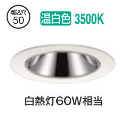 大光電機 ダウンライト（電源別売） LZD93108AWW 工事必要