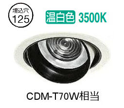 大光電機 ユニバーサルダウンライト（電源別売） LZD93125EWM 工事必要