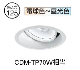 大光電機 ユニバーサルダウンライト LZD9135FWM4 PWM調色調光 Φ125 CDM-T70W相当 工事必要