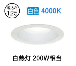 大光電機 屋内外兼用ベースダウンライト LZD9155NWB5 Φ125 白熱灯200W相当 4000K 工事必要