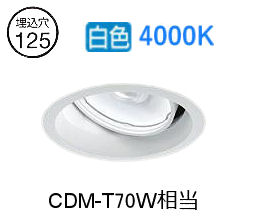 大光電機 ユニバーサルダウンライト LZD93785NWB 電源別売 Φ125 CDM-T70W相当 4000K 工事必要