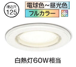 オーデリック 軒下用ダウンライト OD261030RG 浴室灯 Φ125 高演色 白熱灯60W相当 フルカラー調光調色 高演色 Bluetooth 工事必要