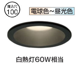 オーデリック ダウンライト OD361576BCR 調光調色 高演色 Bluetooth Φ100 白熱灯60W相当 工事必要