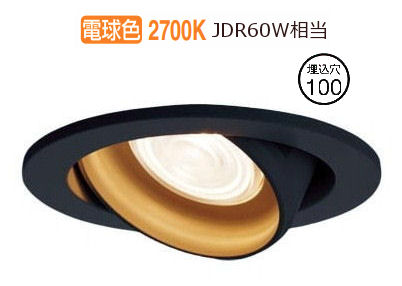パナソニック ユニバーサルダウンライト ６０形好いかげんに 白熱電球色  LGD1423LLB1 工事已むを得ず
