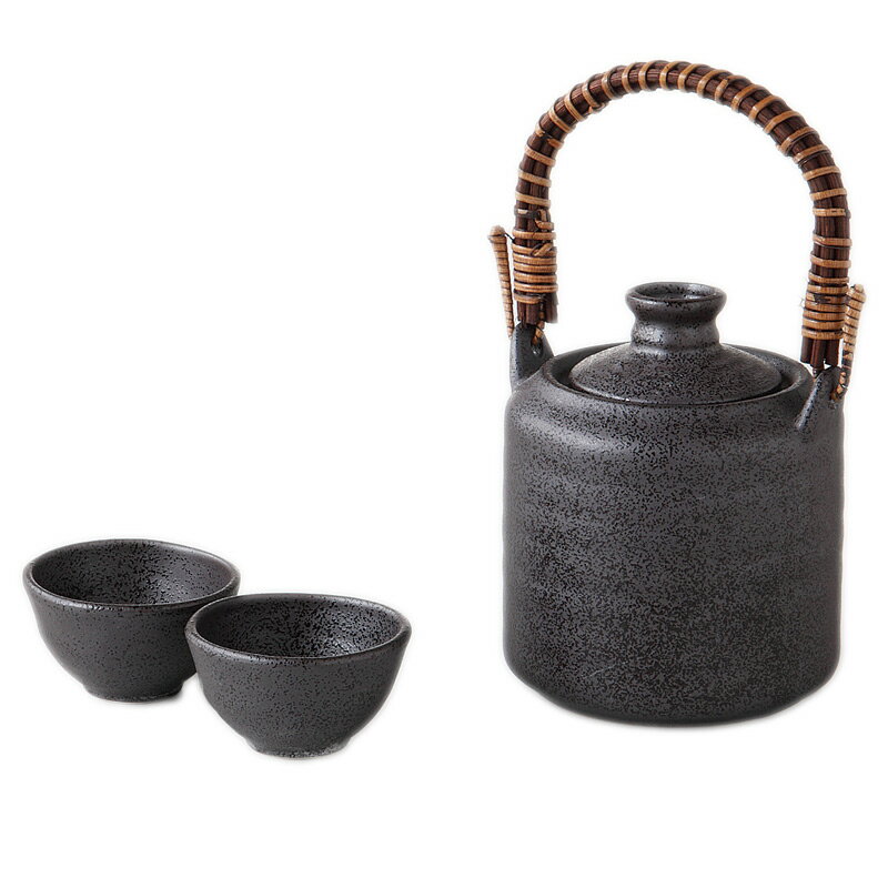 酒器 日本酒 お洒落 人気大割引 燗冷器 手付 いぶし 3151-54-43 徳利 陶器製
