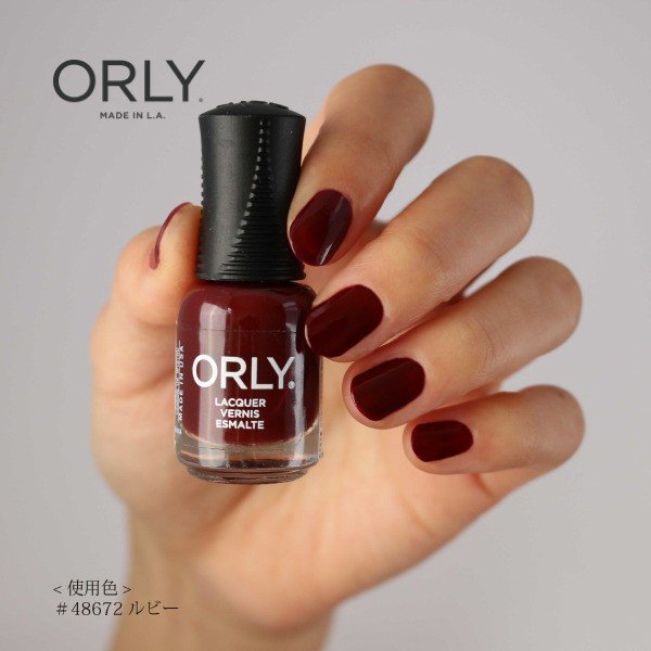 オーリー ＜ORLY JAPAN 直営店＞ ネイルラッカーmini 【5.3mL】 ＜カラーリスト vol.12＞ 品番 48672 48673  48694 48695 48703 【レッド】 【ネイルカラー】 【マニキュア】 【ポリッシュ】