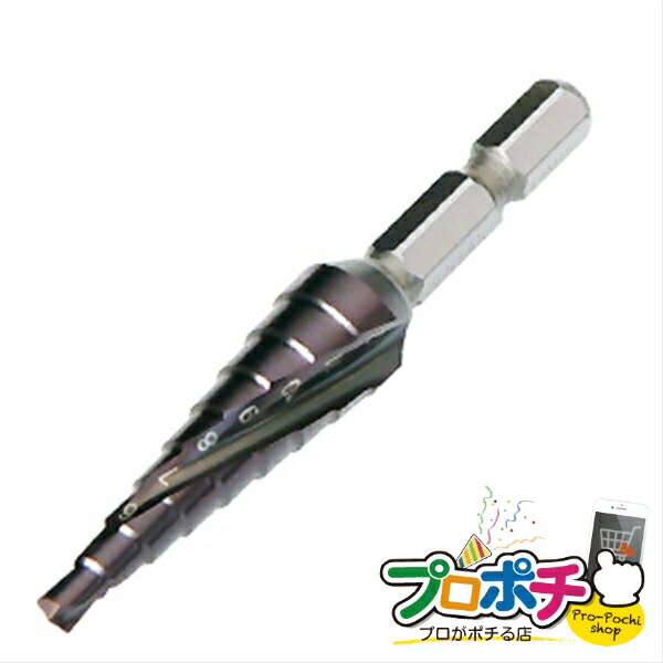 【お買い物マラソン】【ポイント5倍】【法人様・個人事業主様限定】【メーカー直送】ブラックチタンステップドリル 1本入り 切削工具 ステップドリル [DSB-412RH] ジェフコム jefcom｜電材・作業工具のプロポチ