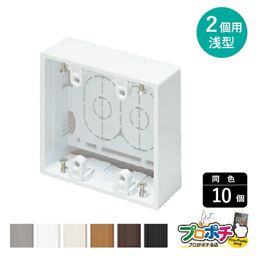 【お買い物マラソン】【5のつく日】【法人様・個人事業主様限定】【10個セット】ニュ－・エフモ－ル用露出ボックス２個用浅型 各色 SFBA21 SFBA22 SFBA23 SFBA26 SFBA29 SFBA2W 電気用品安全法対象品 通信・電設資材 マサル工業株式会社 masaru