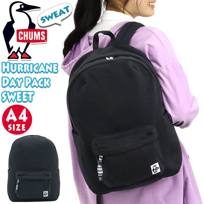 【SALE20%OFF】 CHUMS チャムス リュック 正規品 Hurricane Day Pack Sweat ハリケーン デイ パック スウェット リュックサック デイパック バックパック バッグ ラウンド 撥水 メンズ 男性 女性 CH60-3977